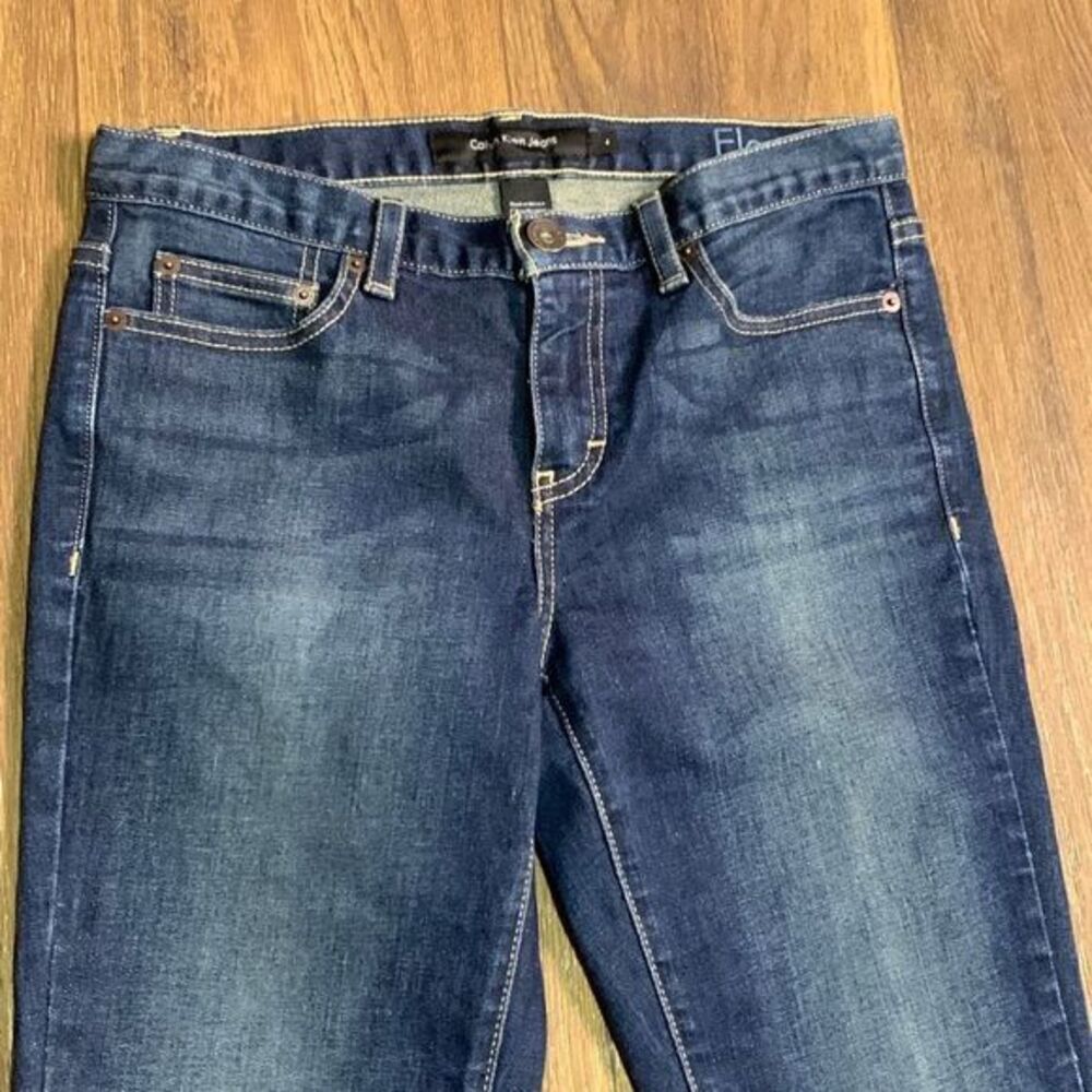 Y2k Calvin Klein flare jeans stretch‎ mid-rise jeans. Stretch 2000 - Picture 2 of 7